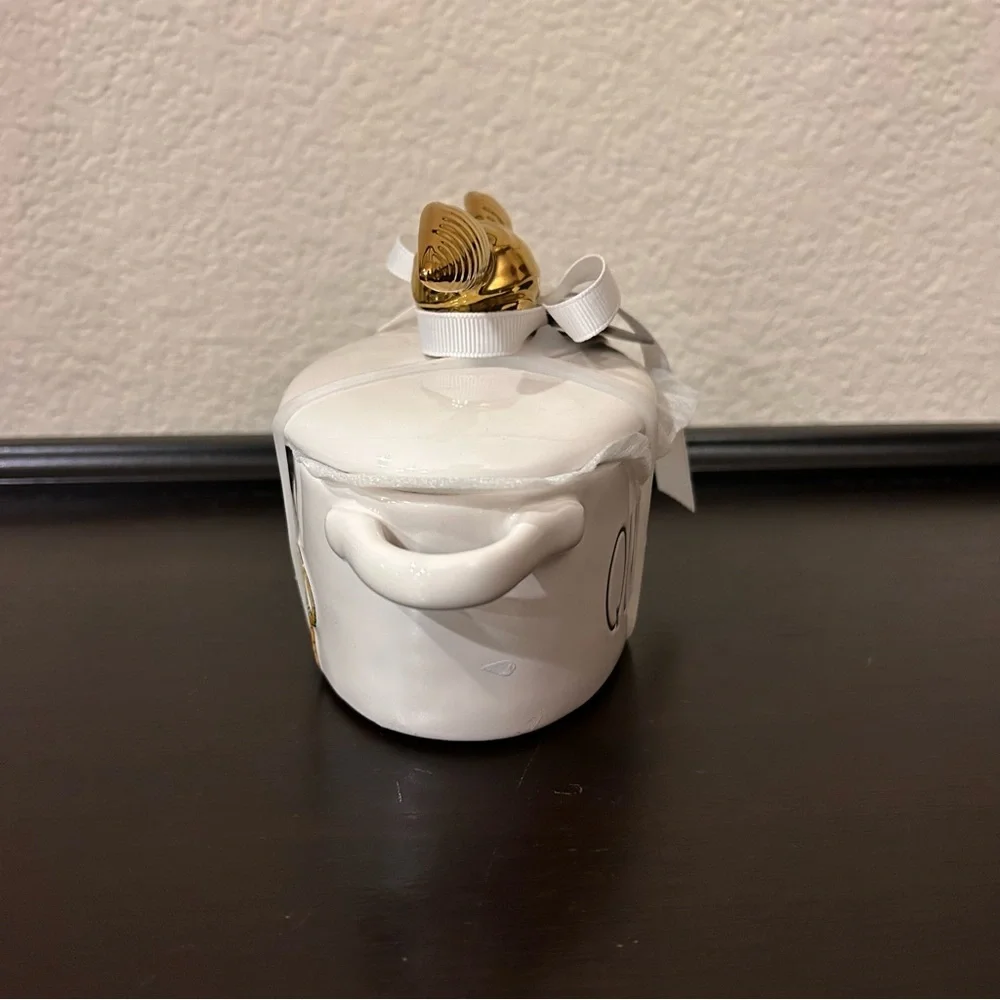 Rae Dunn Harry Potter Quidditch Mini Crock Baking Dish With Snitch Lid NWT